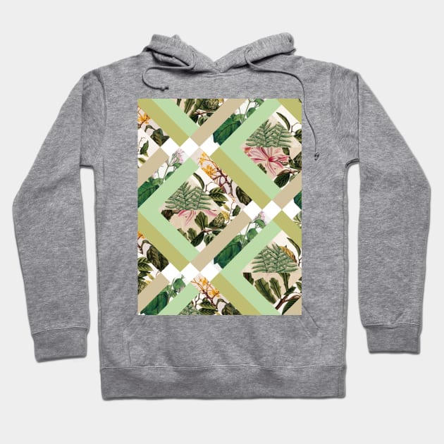 Cubed Vintage Botanicals Hoodie by BiancaGreen